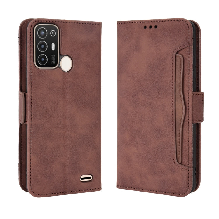 For ZTE Blade A52 Skin Feel Calf Pattern Leather Phone Case