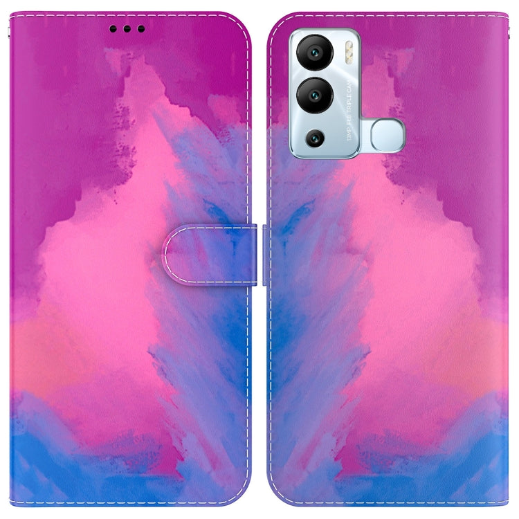 For Infinix Hot 12i Watercolor Pattern Horizontal Flip Leather Phone Case