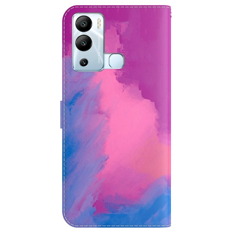 For Infinix Hot 12i Watercolor Pattern Horizontal Flip Leather Phone Case