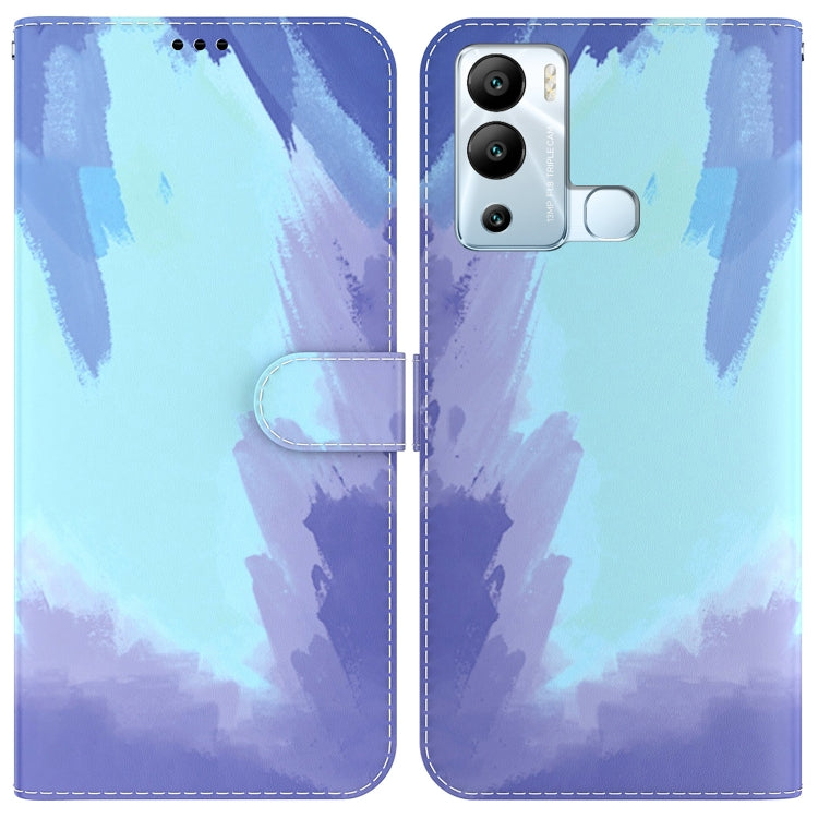 For Infinix Hot 12i Watercolor Pattern Horizontal Flip Leather Phone Case