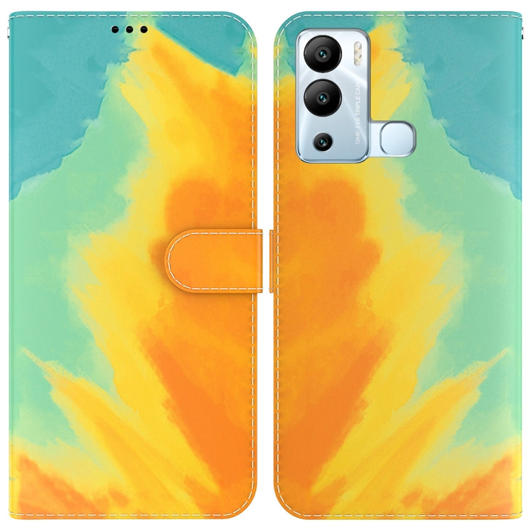 For Infinix Hot 12i Watercolor Pattern Horizontal Flip Leather Phone Case