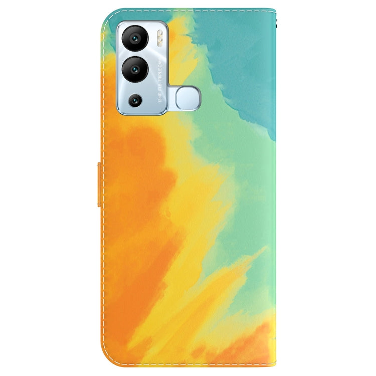 For Infinix Hot 12i Watercolor Pattern Horizontal Flip Leather Phone Case