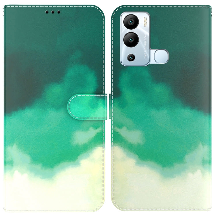 For Infinix Hot 12i Watercolor Pattern Horizontal Flip Leather Phone Case