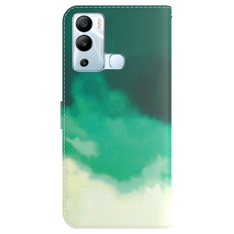 For Infinix Hot 12i Watercolor Pattern Horizontal Flip Leather Phone Case