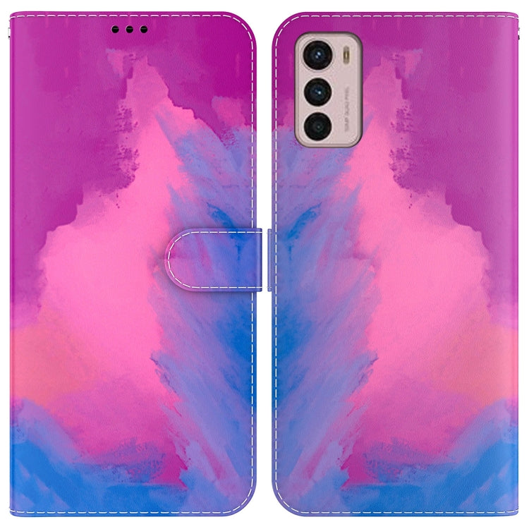 For Motorola Moto G42 Watercolor Pattern Horizontal Flip Leather Phone Case