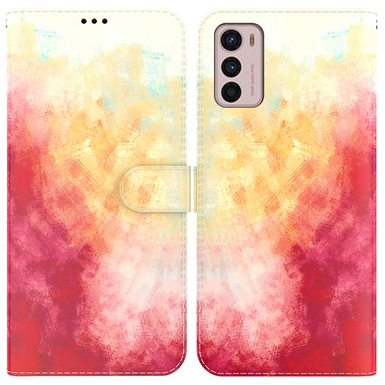 For Motorola Moto G42 Watercolor Pattern Horizontal Flip Leather Phone Case