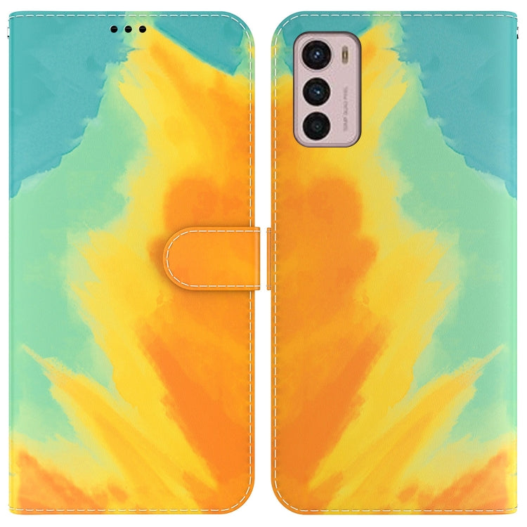 For Motorola Moto G42 Watercolor Pattern Horizontal Flip Leather Phone Case