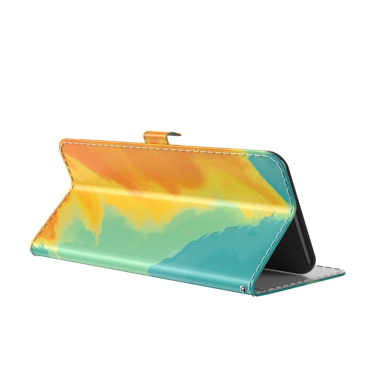 For Nokia C21 Plus Watercolor Pattern Horizontal Flip Leather Phone Case