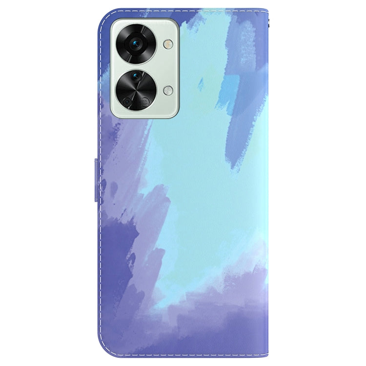 For OnePlus Nord 2T Watercolor Pattern Horizontal Flip Leather Phone Case