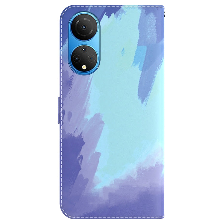 For Honor X7 Watercolor Pattern Horizontal Flip Leather Phone Case
