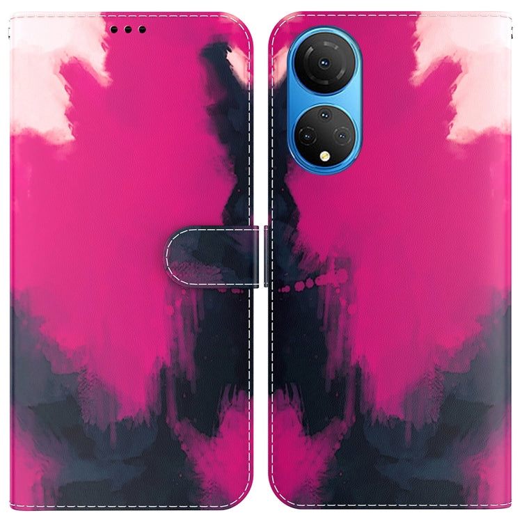 For Honor X7 Watercolor Pattern Horizontal Flip Leather Phone Case
