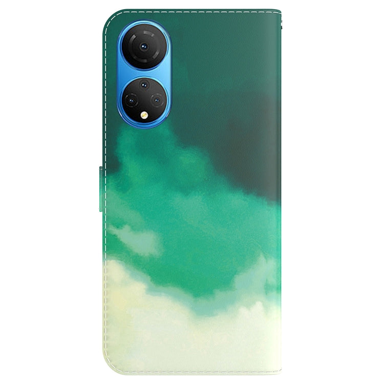 For Honor X7 Watercolor Pattern Horizontal Flip Leather Phone Case