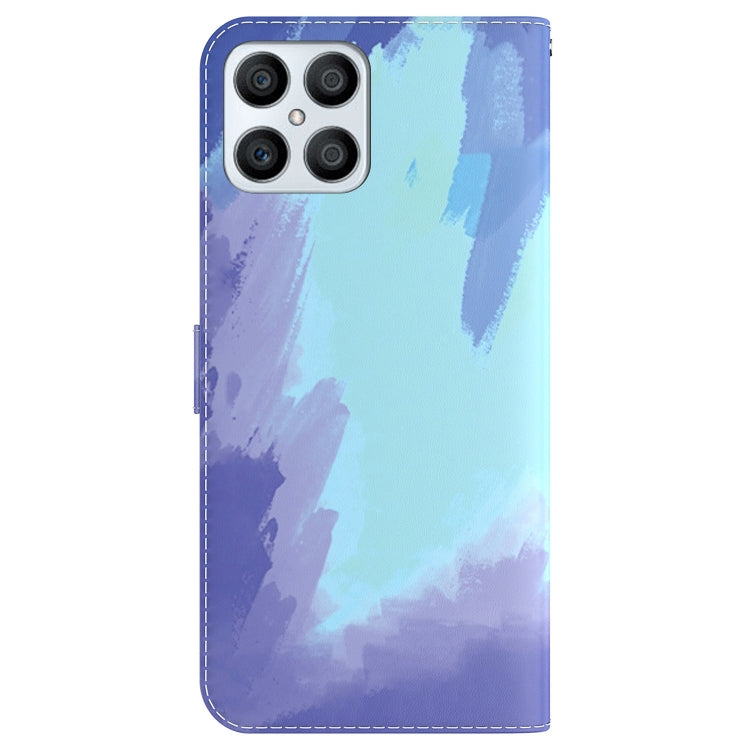 For Honor X8 Watercolor Pattern Horizontal Flip Leather Phone Case