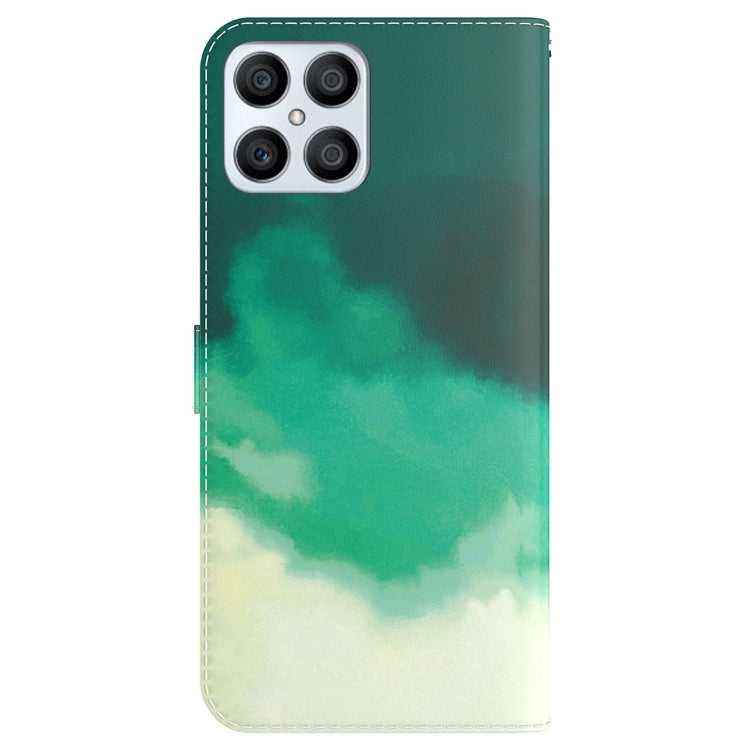 For Honor X8 Watercolor Pattern Horizontal Flip Leather Phone Case