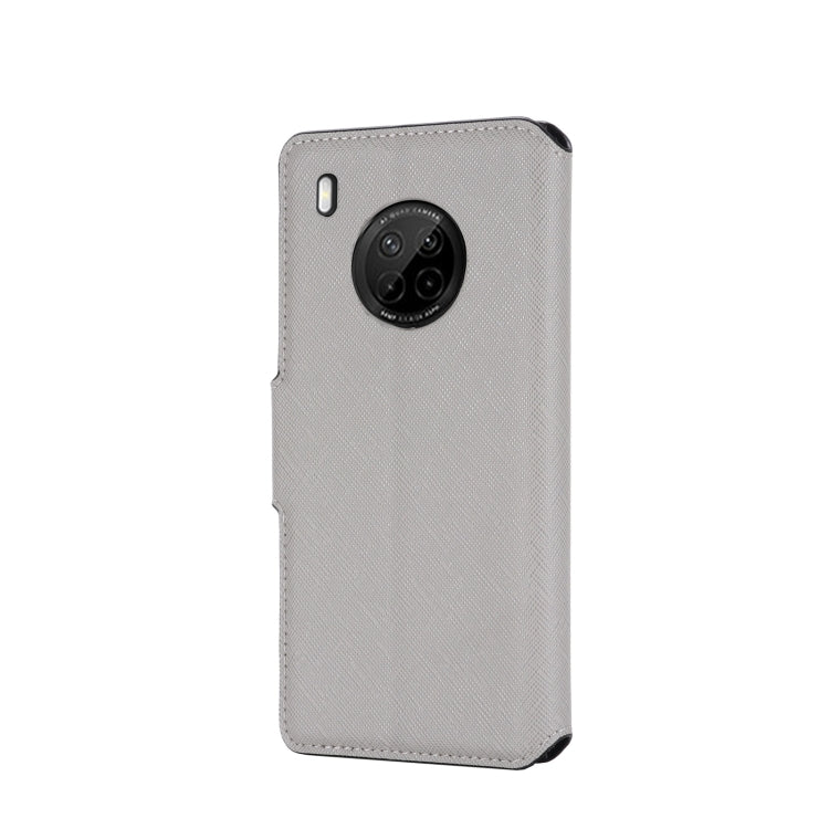 For Huawei Y9a / Enjoy 20 SE MUXMA MX115 Cross Texture Oil Edge Flip Leather Phone Case