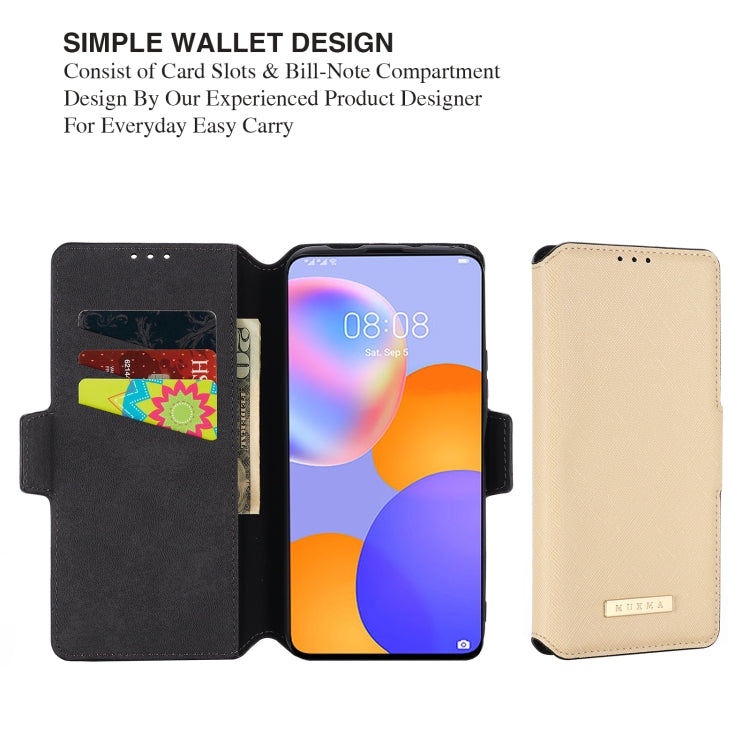 For Huawei Y9a / Enjoy 20 SE MUXMA MX115 Cross Texture Oil Edge Flip Leather Phone Case