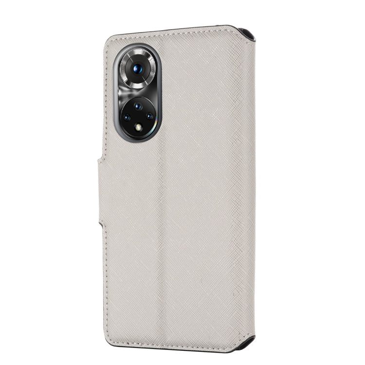 For Honor 50 MUXMA MX115 Cross Texture Oil Edge Flip Leather Phone Case