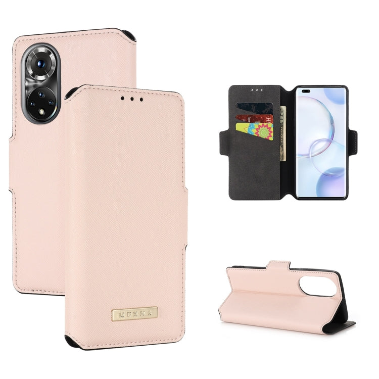 For Honor 50 MUXMA MX115 Cross Texture Oil Edge Flip Leather Phone Case