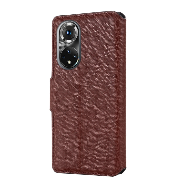 For Honor 50 MUXMA MX115 Cross Texture Oil Edge Flip Leather Phone Case