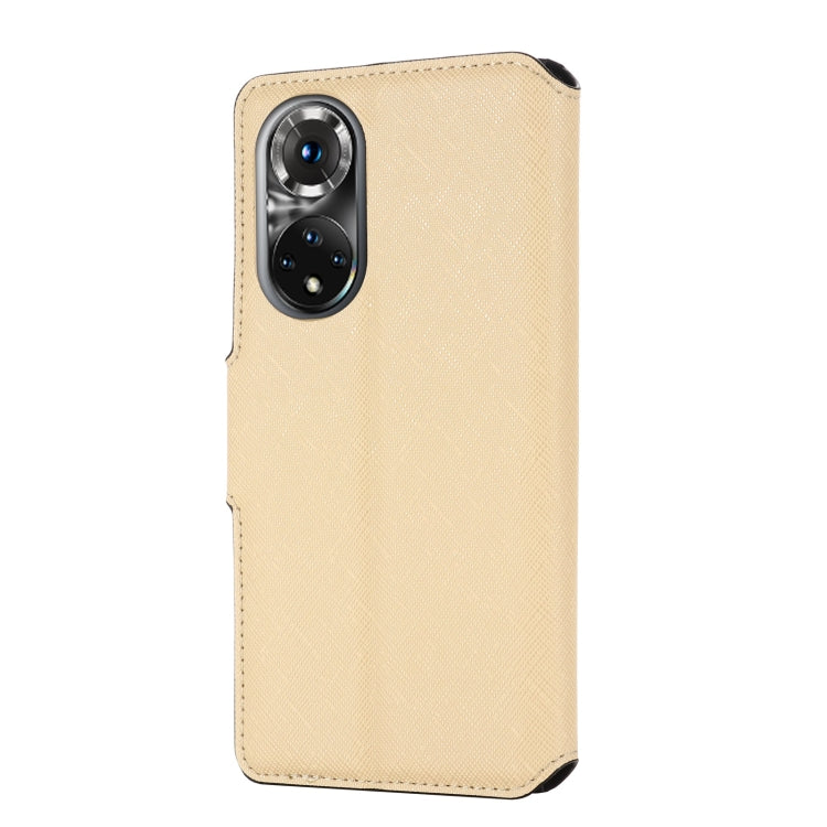 For Honor 50 MUXMA MX115 Cross Texture Oil Edge Flip Leather Phone Case
