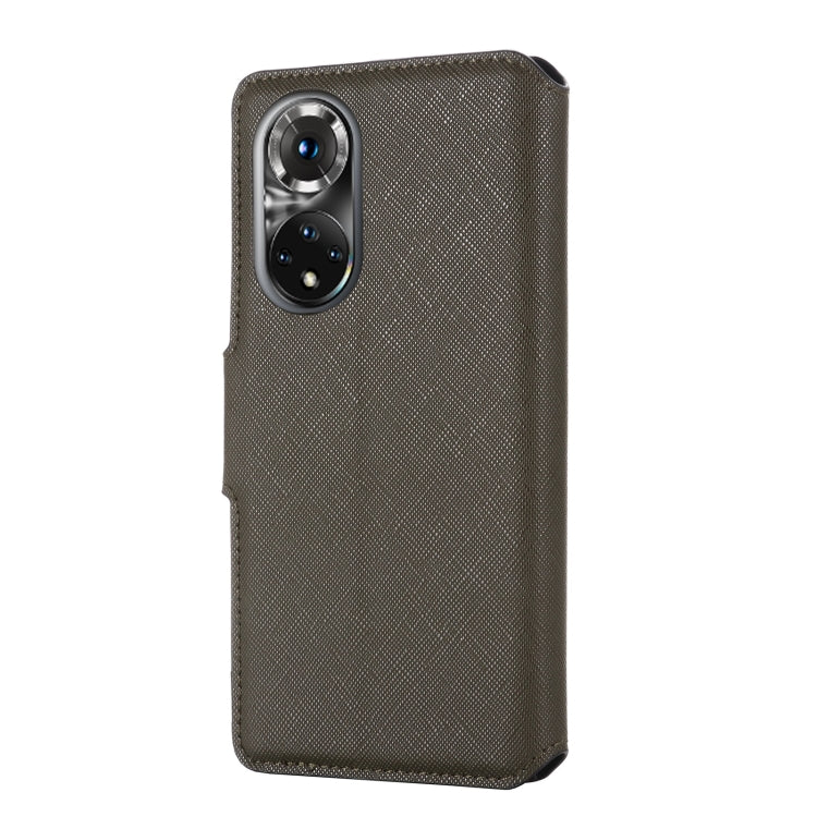 For Honor 50 MUXMA MX115 Cross Texture Oil Edge Flip Leather Phone Case