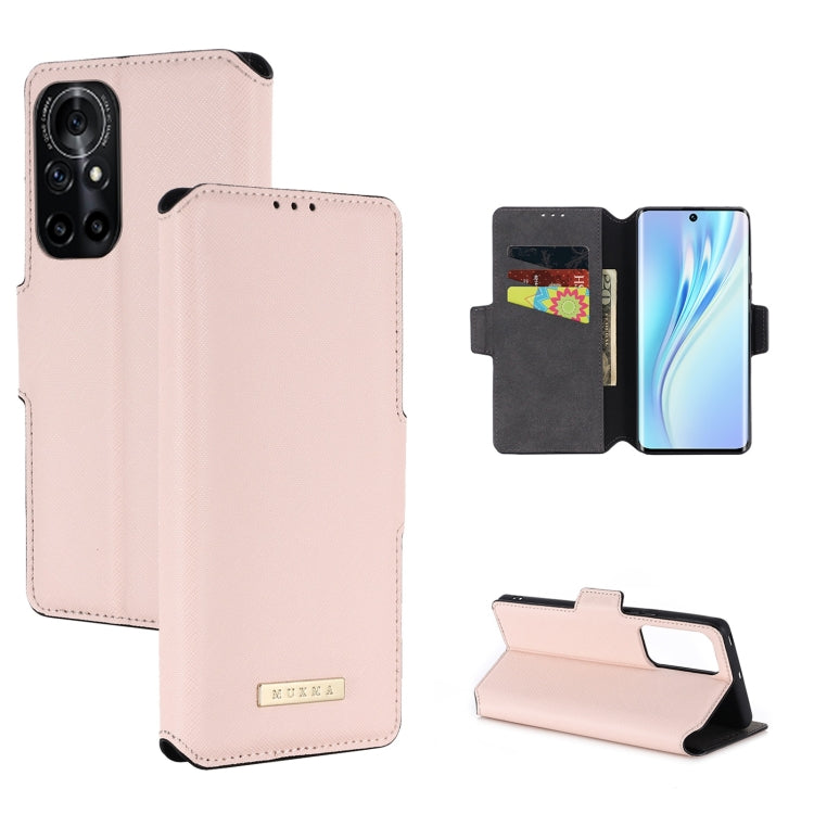 For Honor V40 5G MUXMA MX115 Cross Texture Oil Edge Flip Leather Phone Case