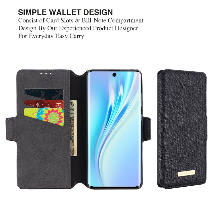 For Honor V40 5G MUXMA MX115 Cross Texture Oil Edge Flip Leather Phone Case