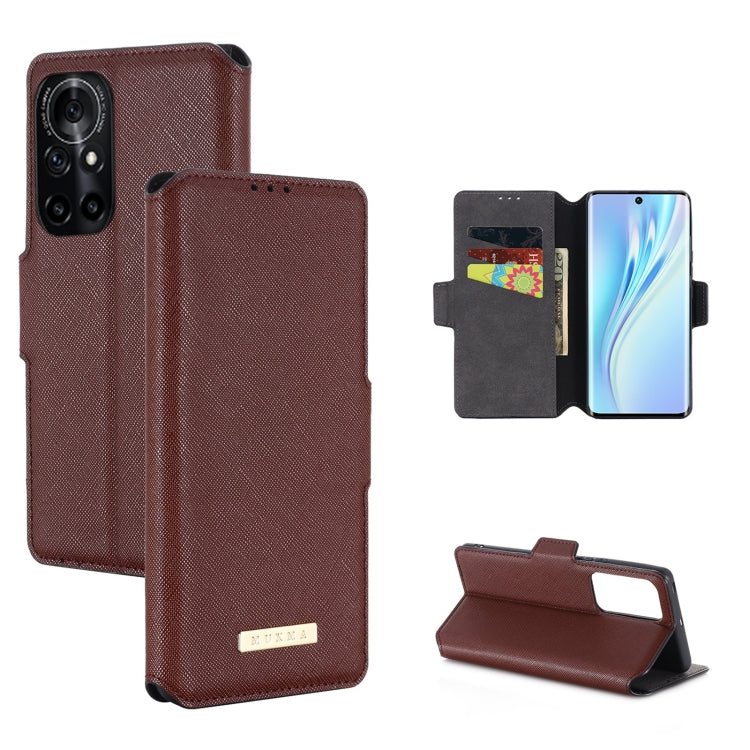 For Honor V40 5G MUXMA MX115 Cross Texture Oil Edge Flip Leather Phone Case