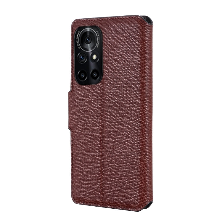 For Honor V40 5G MUXMA MX115 Cross Texture Oil Edge Flip Leather Phone Case