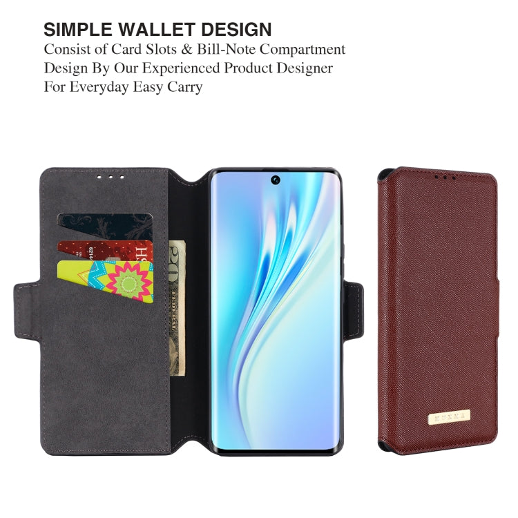 For Honor V40 5G MUXMA MX115 Cross Texture Oil Edge Flip Leather Phone Case