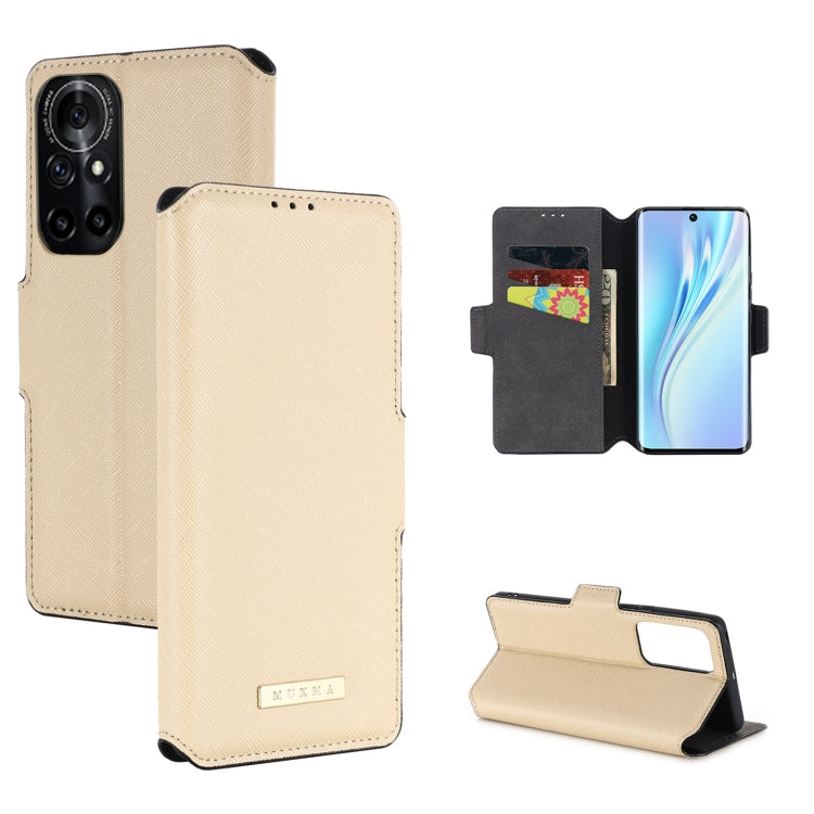 For Honor V40 5G MUXMA MX115 Cross Texture Oil Edge Flip Leather Phone Case