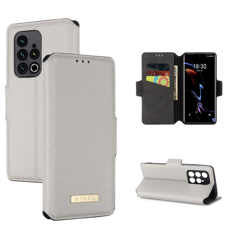 For Meizu 18 Pro MUXMA MX115 Cross Texture Oil Edge Flip Leather Phone Case