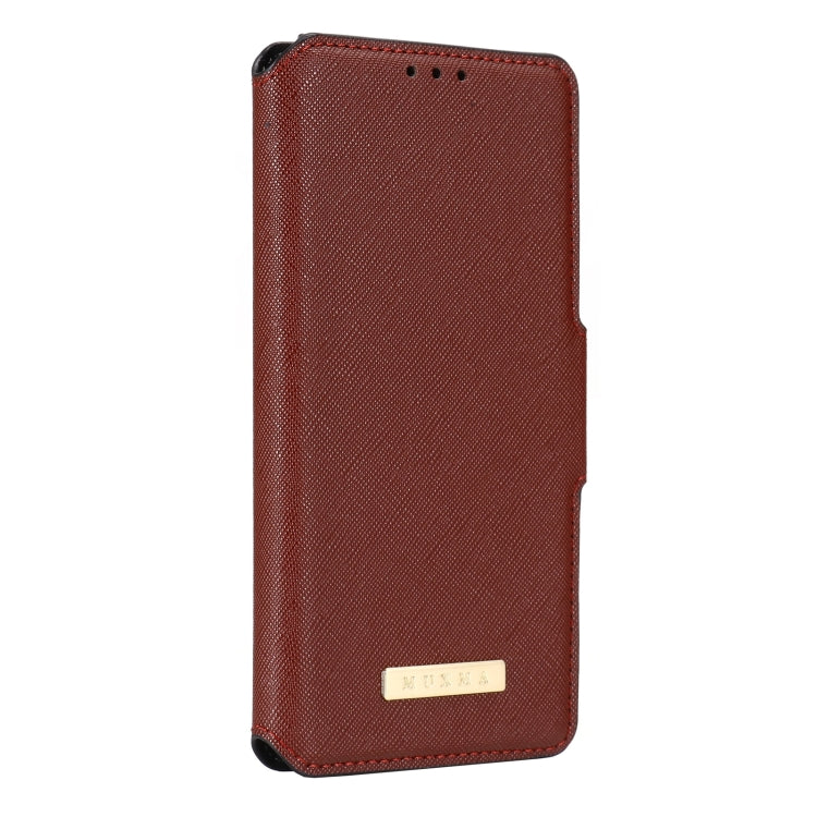 For Meizu 18 Pro MUXMA MX115 Cross Texture Oil Edge Flip Leather Phone Case