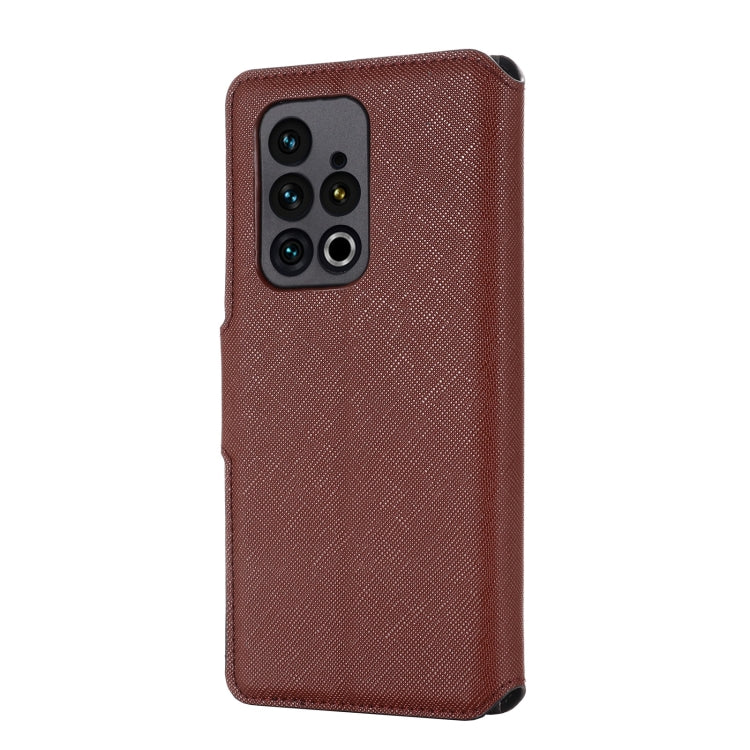 For Meizu 18 Pro MUXMA MX115 Cross Texture Oil Edge Flip Leather Phone Case