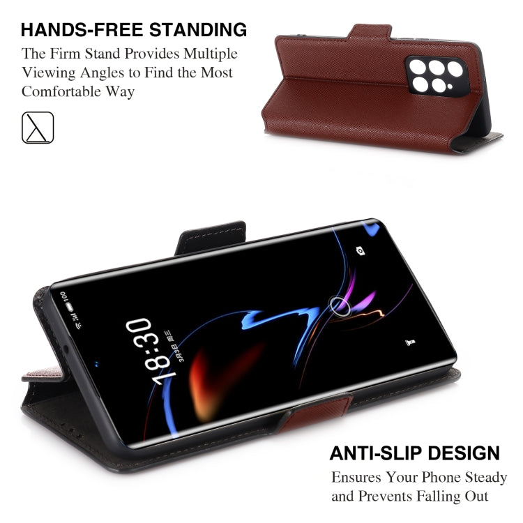 For Meizu 18 Pro MUXMA MX115 Cross Texture Oil Edge Flip Leather Phone Case
