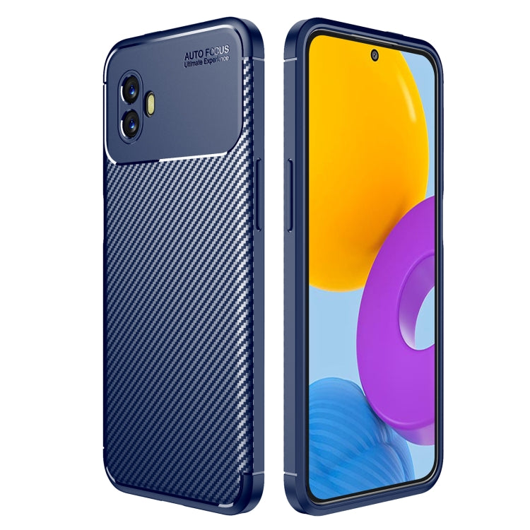 For Samsung Galaxy Xcover6 Pro Precise Hole Carbon Fiber Texture Shockproof TPU Phone Case