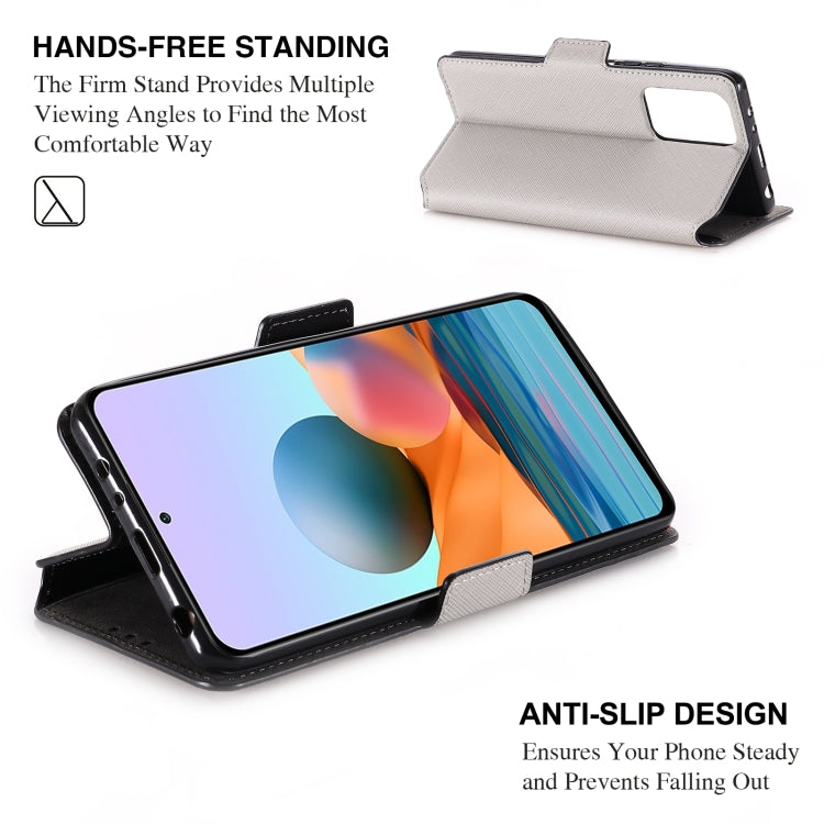 For Xiaomi Redmi Note 10 Pro Max MUXMA MX115 Cross Texture Oil Edge Flip Leather Phone Case