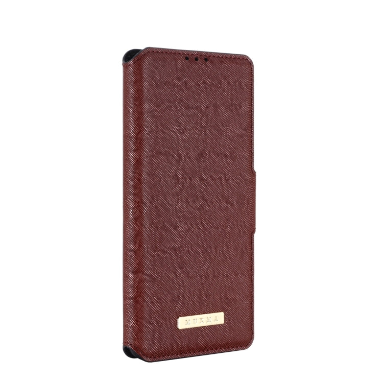 For Xiaomi Redmi Note 10 Pro Max MUXMA MX115 Cross Texture Oil Edge Flip Leather Phone Case