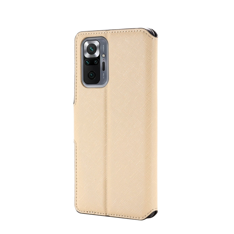 For Xiaomi Redmi Note 10 Pro Max MUXMA MX115 Cross Texture Oil Edge Flip Leather Phone Case
