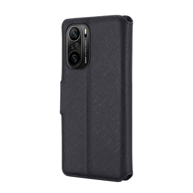 For Xiaomi Redmi K40 / K40 Pro MUXMA MX115 Cross Texture Oil Edge Flip Leather Phone Case