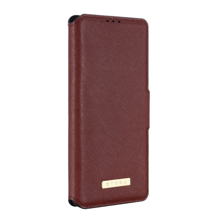 For Xiaomi Redmi K40 / K40 Pro MUXMA MX115 Cross Texture Oil Edge Flip Leather Phone Case
