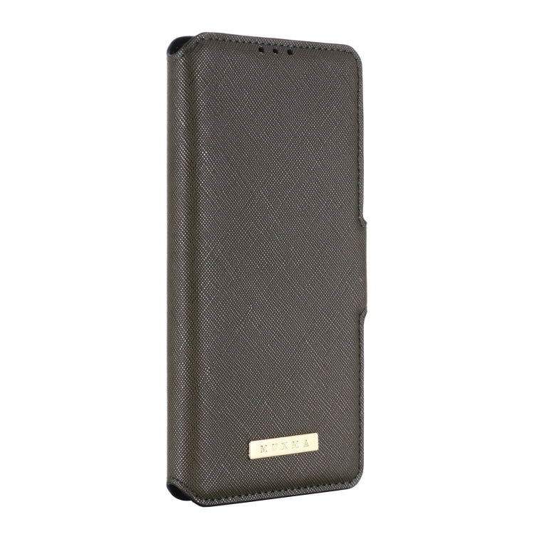 For Xiaomi Redmi K40 / K40 Pro MUXMA MX115 Cross Texture Oil Edge Flip Leather Phone Case