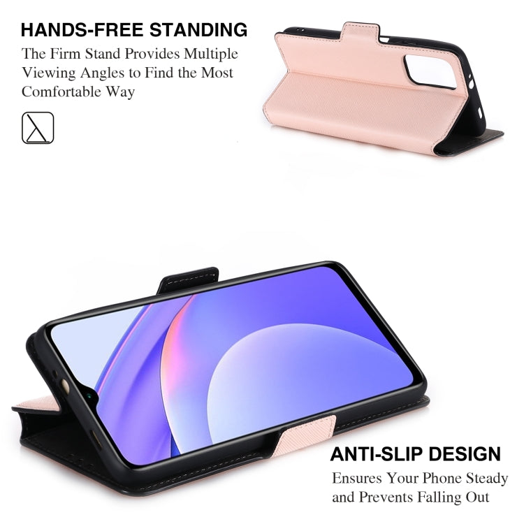 For Xiaomi Redmi Note 9 4G / Redmi 9T MUXMA MX115 Cross Texture Oil Edge Flip Leather Phone Case