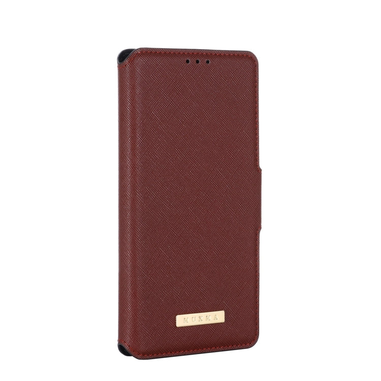 For Xiaomi Redmi Note 9 5G / 9T 5G MUXMA MX115 Cross Texture Oil Edge Flip Leather Phone Case