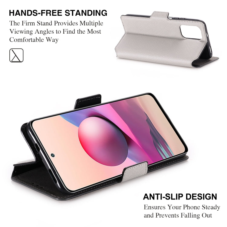 For Xiaomi Redmi Note 10 4G / 10S India MUXMA MX115 Cross Texture Oil Edge Flip Leather Phone Case