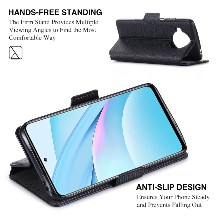 For Xiaomi Mi 10T Lite 5G MUXMA MX115 Cross Texture Oil Edge Flip Leather Phone Case