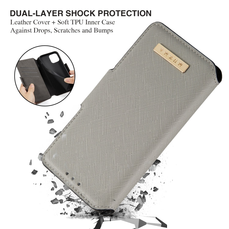 For Xiaomi Mi 11 MUXMA MX115 Cross Texture Oil Edge Flip Leather Phone Case