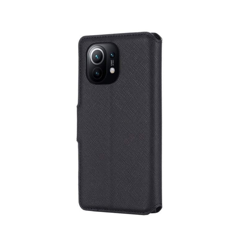 For Xiaomi Mi 11 MUXMA MX115 Cross Texture Oil Edge Flip Leather Phone Case