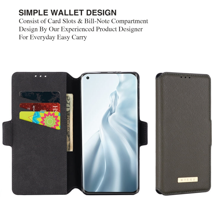 For Xiaomi Mi 11 MUXMA MX115 Cross Texture Oil Edge Flip Leather Phone Case