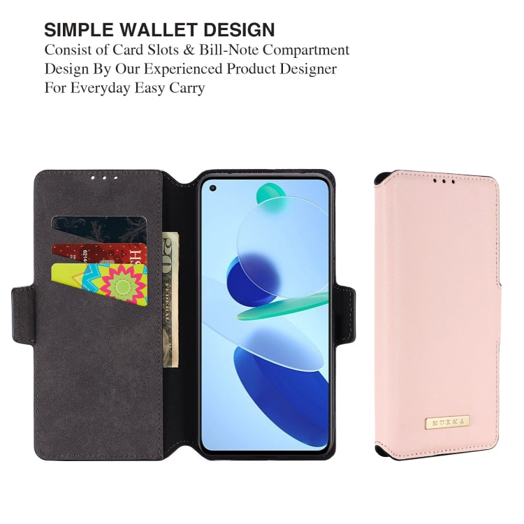 For Xiaomi Mi 11 Lite 5G MUXMA MX115 Cross Texture Oil Edge Flip Leather Phone Case